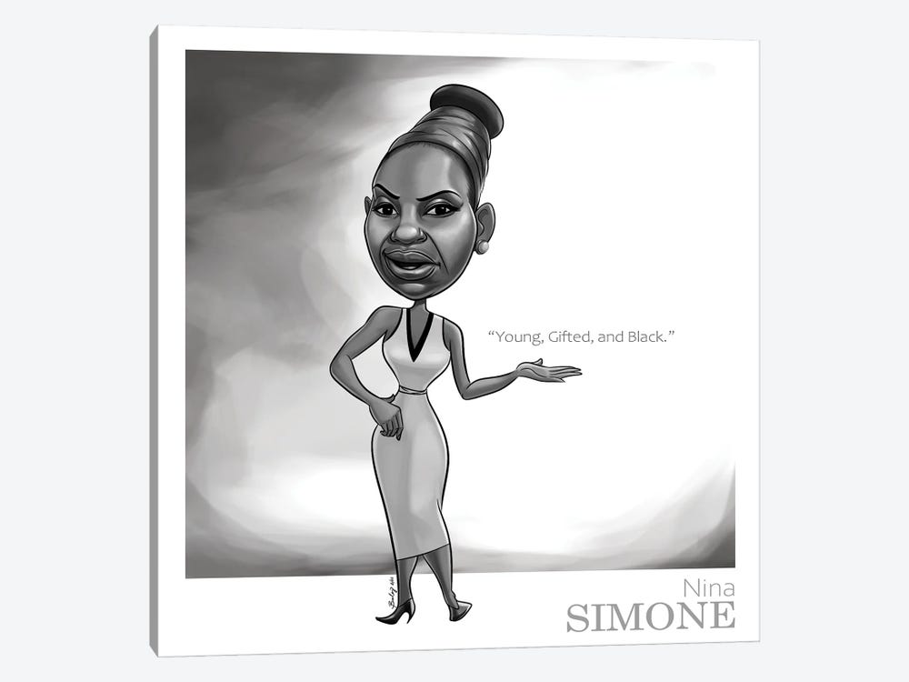 Nina Simone by Andrew Bailey 1-piece Canvas Artwork