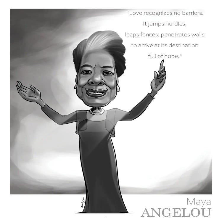 Maya Angelou by Andrew Bailey wall art