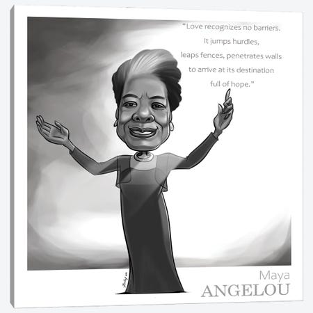 Maya Angelou Canvas Print #BIY23} by Andrew Bailey Canvas Art