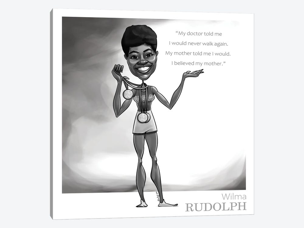 Wilma Rudolph by Andrew Bailey 1-piece Art Print