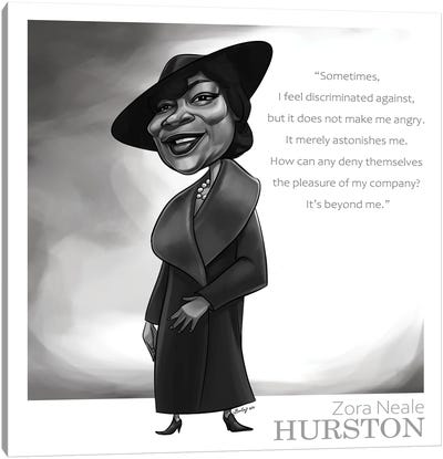 Zora Neale Hurston Canvas Art Print - Black History Month