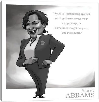 Stacey Abrams Canvas Art Print - Black History Month