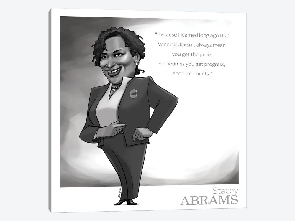 Stacey Abrams by Andrew Bailey 1-piece Canvas Wall Art