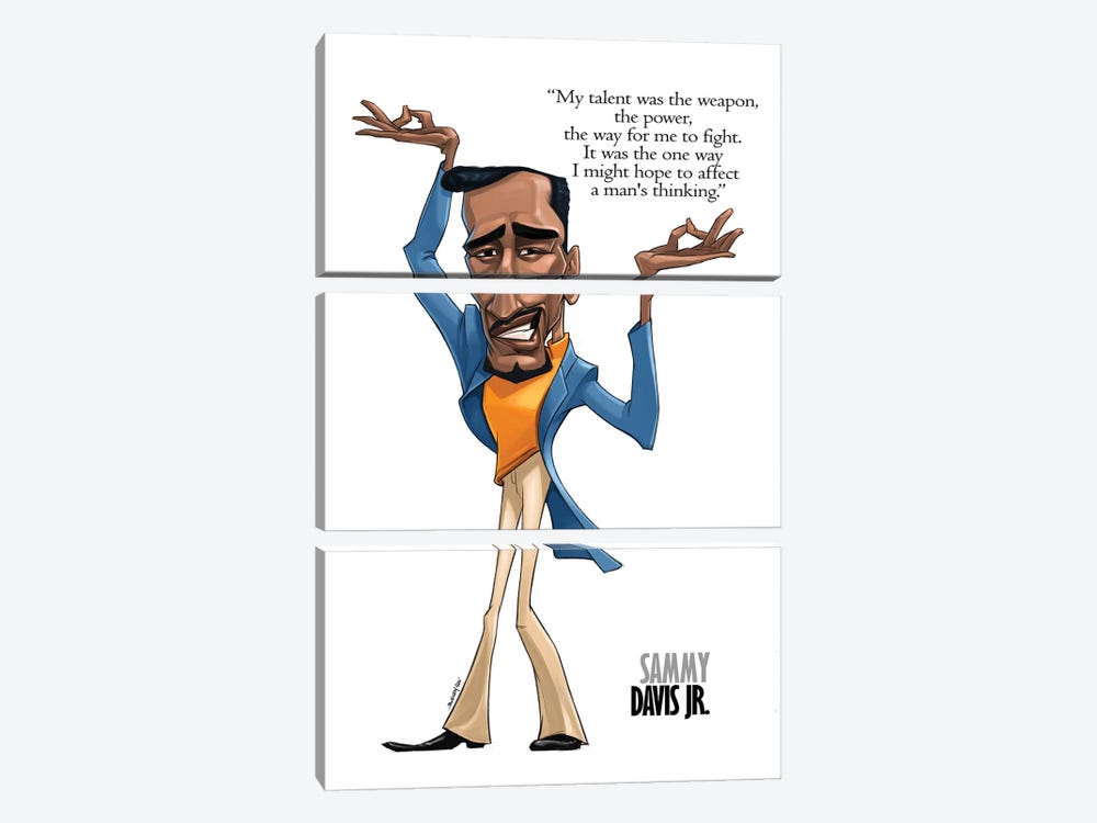 Sammy Davis Jr. by Andrew Bailey 3-piece Canvas Print