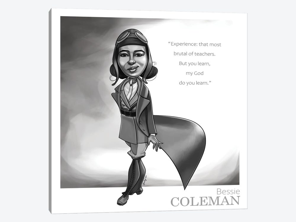 Bessie Coleman by Andrew Bailey 1-piece Canvas Artwork