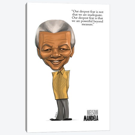 Nelson Mandela Canvas Print #BIY34} by Andrew Bailey Canvas Art