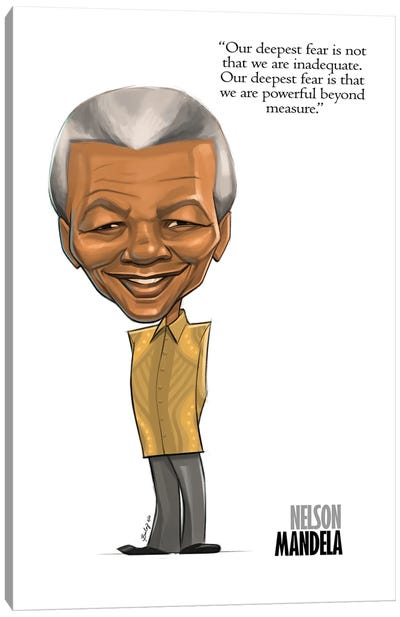 Nelson Mandela Canvas Art Print - Andrew Bailey