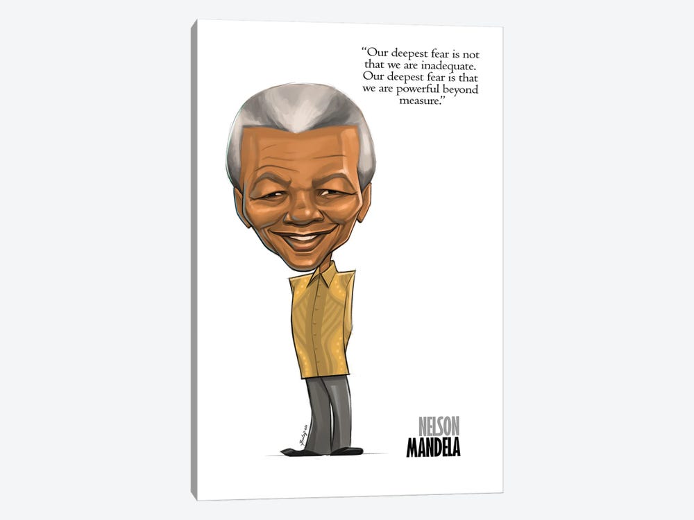 Nelson Mandela by Andrew Bailey 1-piece Canvas Print