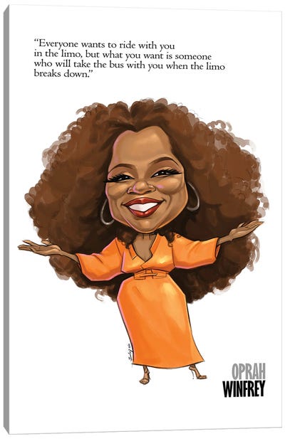 Oprah Winfrey Canvas Art Print - Black History Month