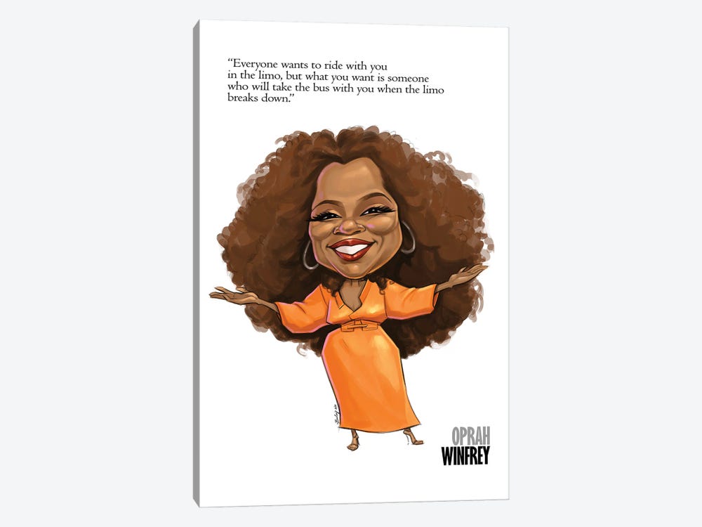 Oprah Winfrey by Andrew Bailey 1-piece Canvas Wall Art