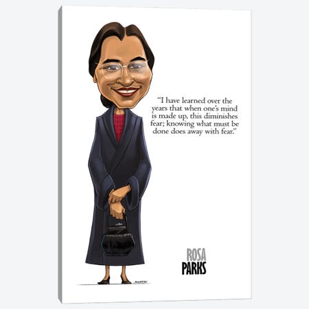 Rosa Parks Canvas Print #BIY37} by Andrew Bailey Canvas Wall Art