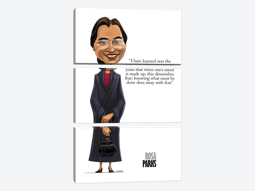 Rosa Parks by Andrew Bailey 3-piece Canvas Artwork