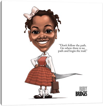 Ruby Bridges Canvas Art Print - Black History Month
