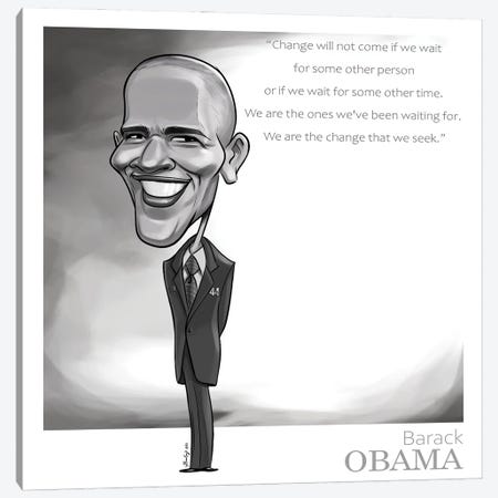 Barack Obama Canvas Print #BIY3} by Andrew Bailey Canvas Print