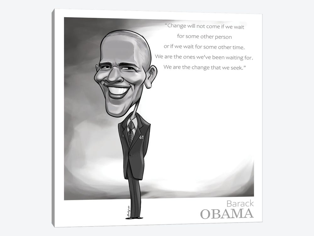 Barack Obama by Andrew Bailey 1-piece Canvas Art Print