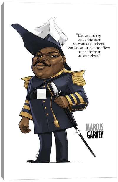 Marcus Garvey Canvas Art Print - Andrew Bailey