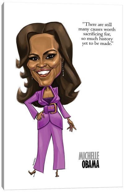Michelle Obama Canvas Art Print - Black History Month