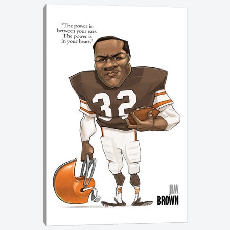 Jim Brown Canvas Print #BIY44} by Andrew Bailey Canvas Print