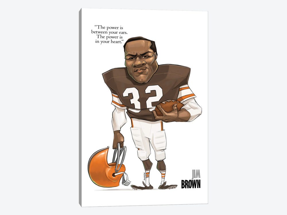 Jim Brown by Andrew Bailey 1-piece Canvas Art