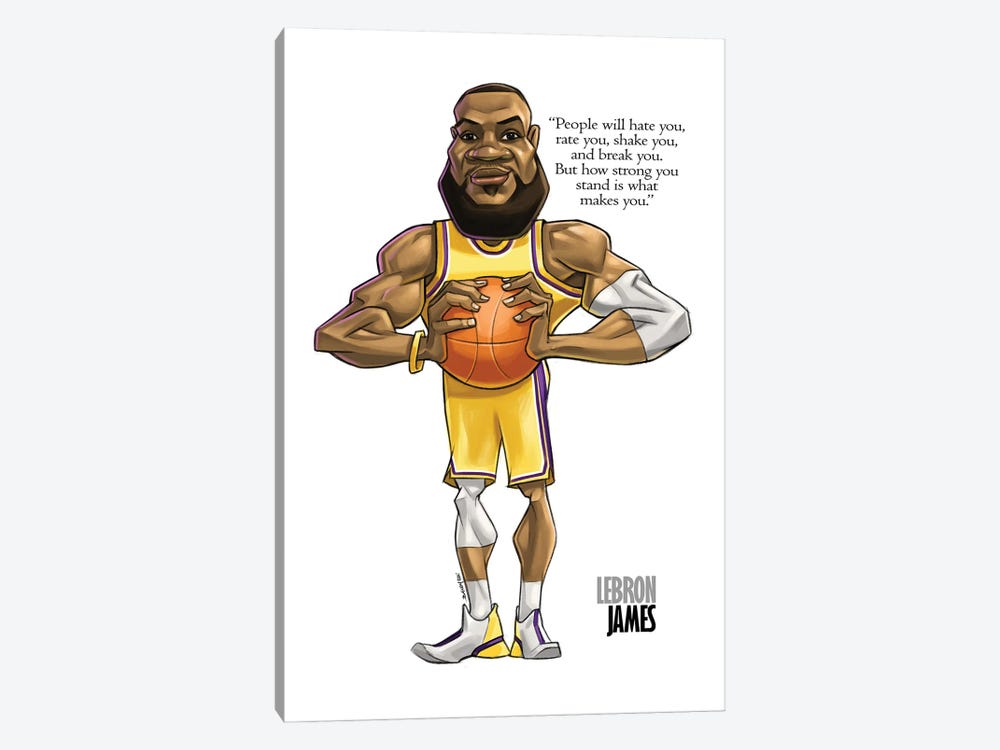 Lebron James by Andrew Bailey 1-piece Canvas Print