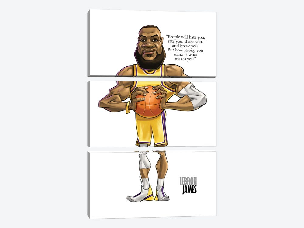 Lebron James by Andrew Bailey 3-piece Canvas Art Print