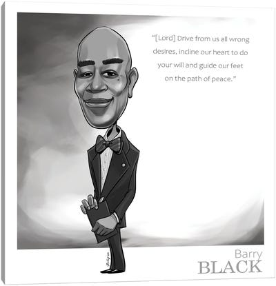 Barry Black Canvas Art Print - Black History Month