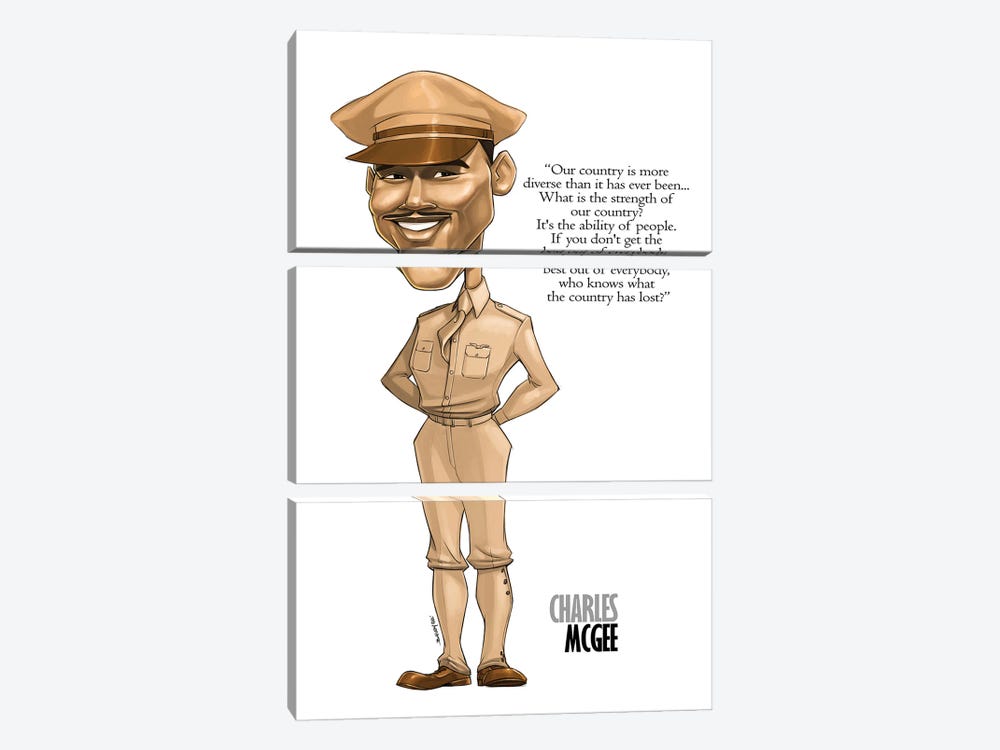 Col. Charles McGee by Andrew Bailey 3-piece Art Print