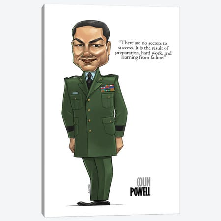 Colin Powell Canvas Print #BIY51} by Andrew Bailey Art Print