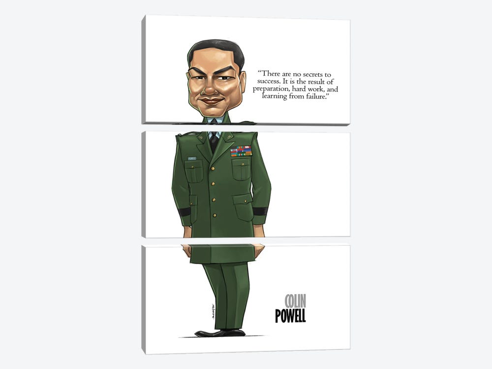 Colin Powell by Andrew Bailey 3-piece Canvas Wall Art