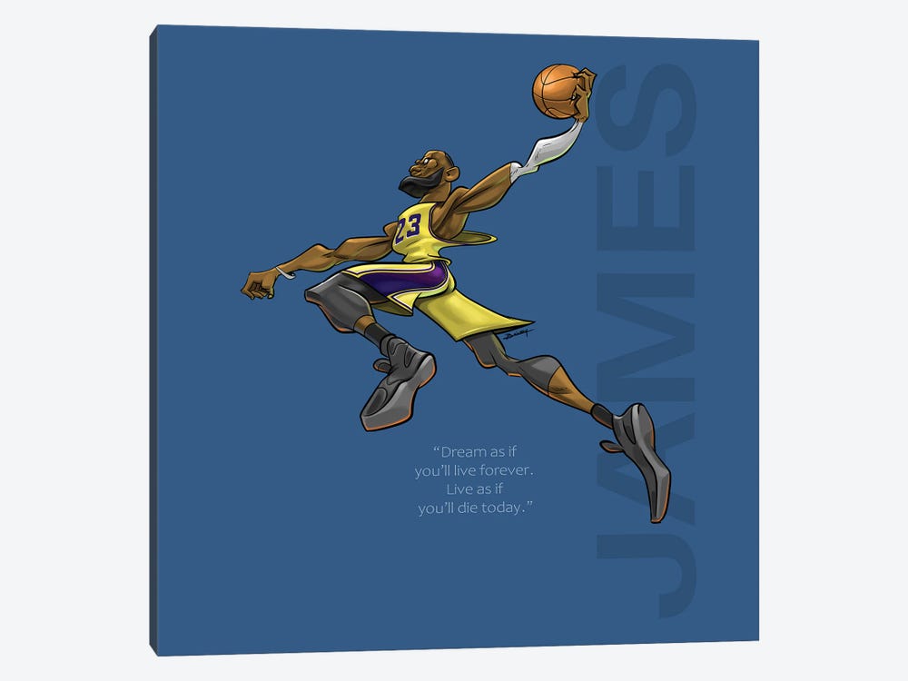 LeBron James "Dream" by Andrew Bailey 1-piece Canvas Print