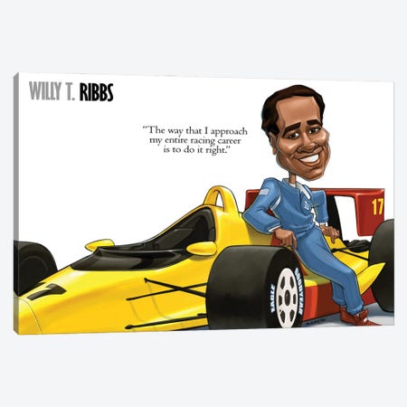 Willy T. Ribbs Canvas Print #BIY57} by Andrew Bailey Canvas Artwork