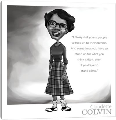 Claudette Colvin Canvas Art Print - The Civil Rights Movement Art
