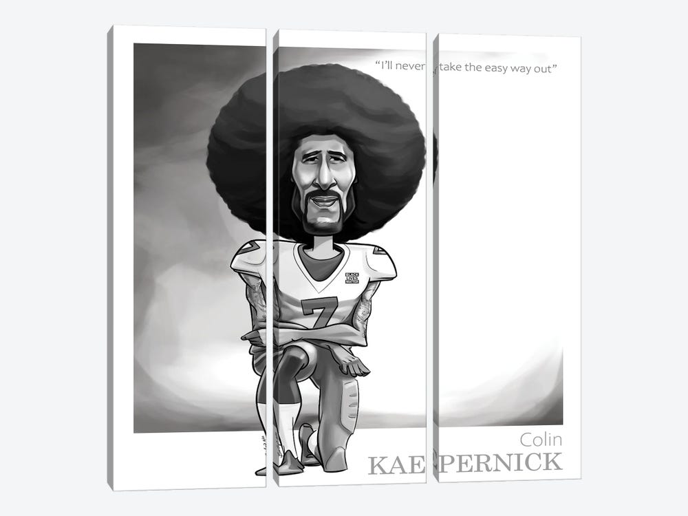 Colin Kaepernick by Andrew Bailey 3-piece Canvas Print