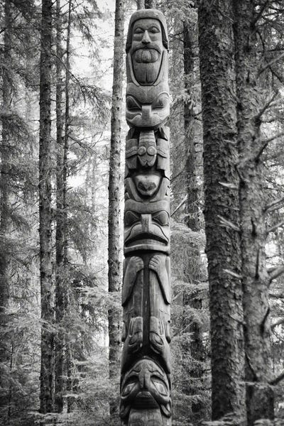 Indigenous & Native American Culture: Trader Legend Totem by Benjamin Padgett