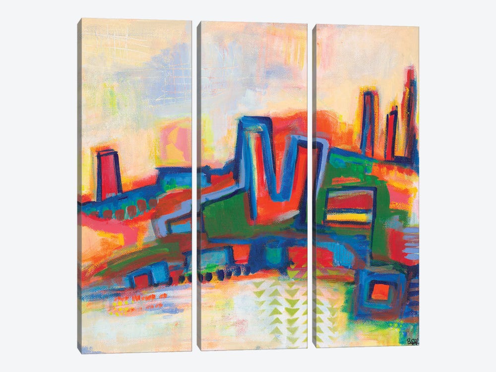 Enamored City by Becky Joan Springer 3-piece Canvas Artwork
