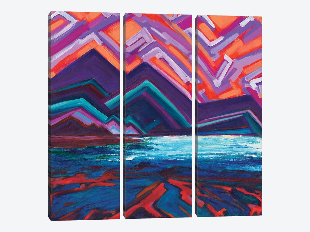 Ride The Wave by Becky Joan Springer 3-piece Canvas Artwork