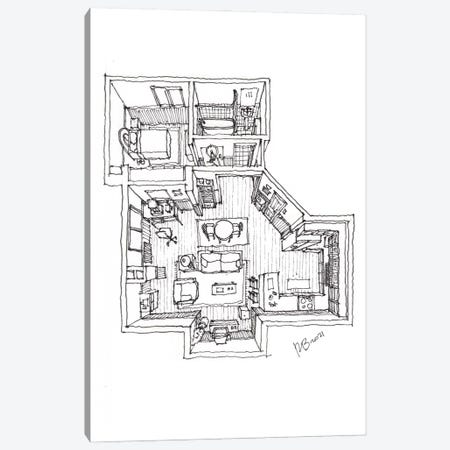Seinfleld's Apartment Canvas Print #BKA16} by BKArtchitect Canvas Print