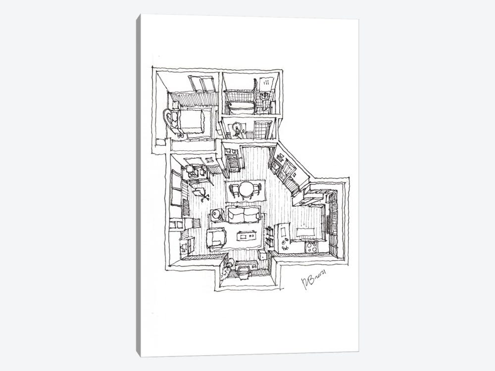 Seinfleld's Apartment by BKArtchitect 1-piece Canvas Art Print
