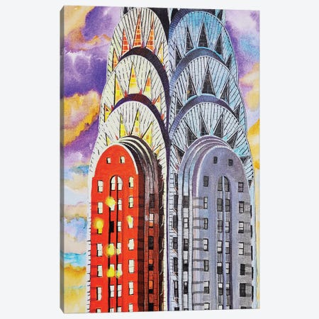 Chrysler Building Facing The Sun Canvas Print #BKA1} by BKArtchitect Canvas Wall Art