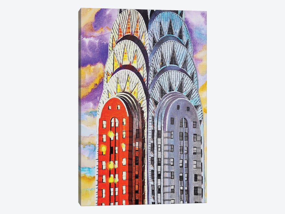 Chrysler Building Facing The Sun by BKArtchitect 1-piece Canvas Wall Art
