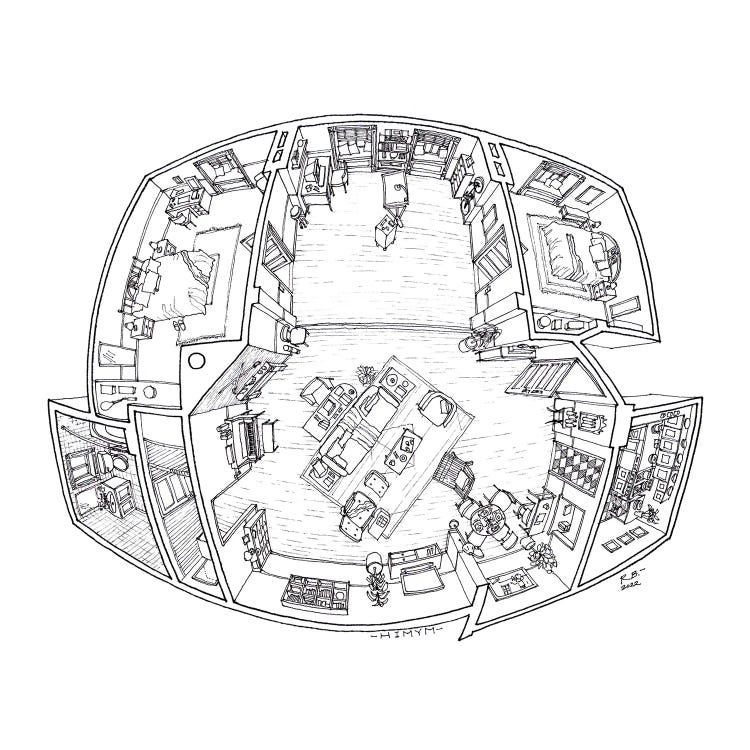 Ted Mosby's Apartment Fish Eye How I Met Your Mother