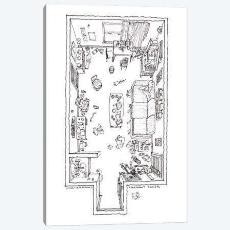 Charlie And Frank's Apartment From It's Always Sunny In Philadelphia Canvas Print #BKA4} by BKArtchitect Art Print