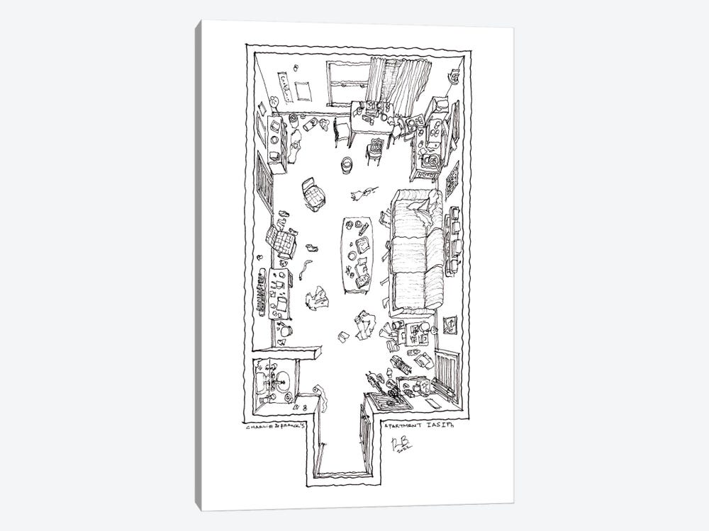 Charlie And Frank's Apartment From It's Always Sunny In Philadelphia by BKArtchitect 1-piece Canvas Print