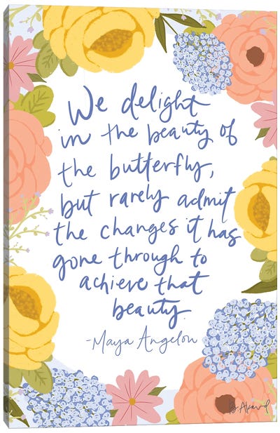 Maya Angelou Canvas Art Print - Wisdom Art