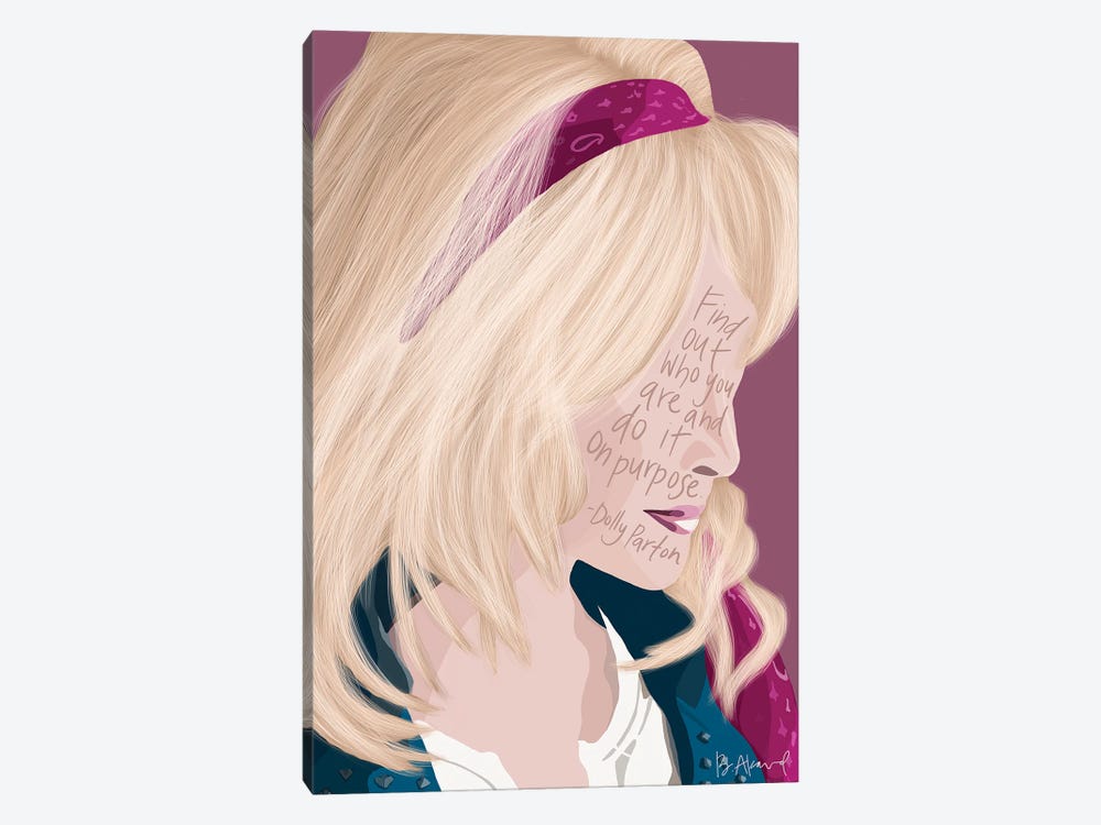 Dolly Parton by Bec Akard 1-piece Canvas Print