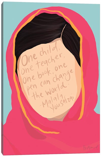 Malala Canvas Art Print - Ceiling Shatterers