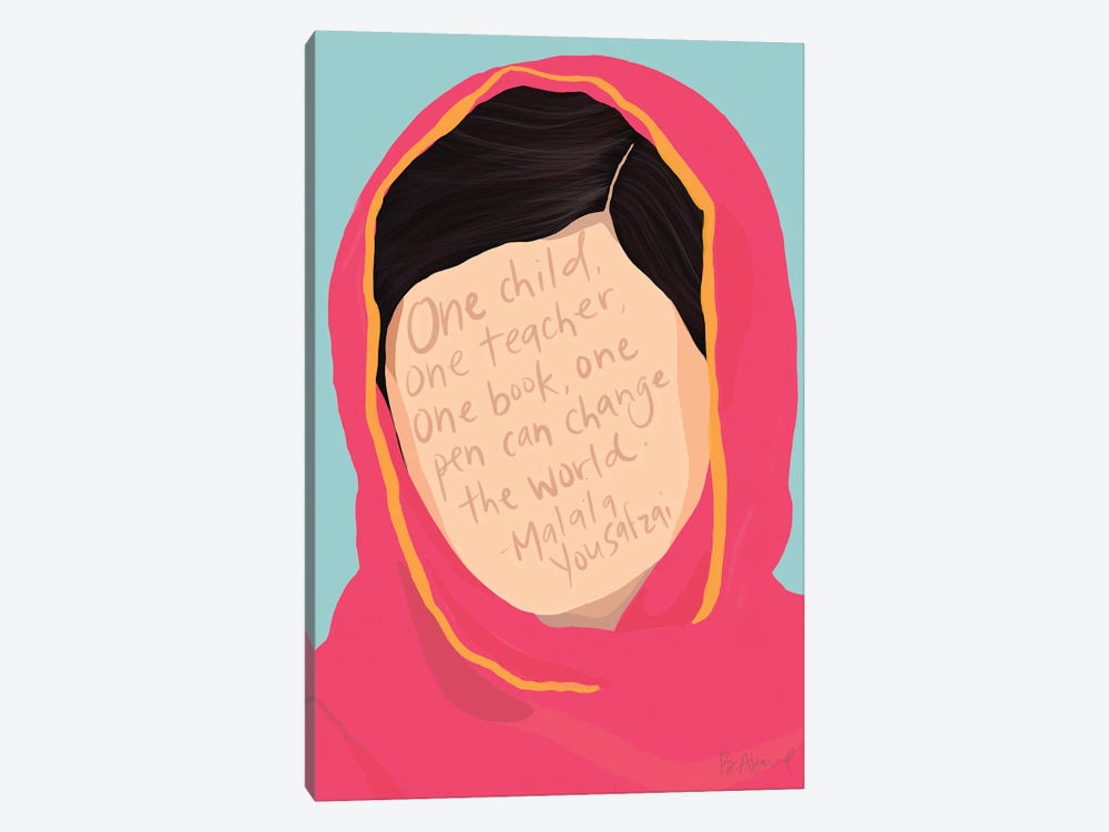Malala by Bec Akard 1-piece Canvas Wall Art