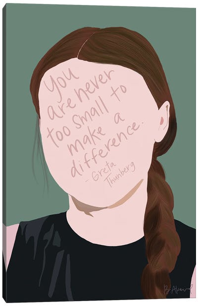 Greta Thunberg Canvas Art Print - Bec Akard