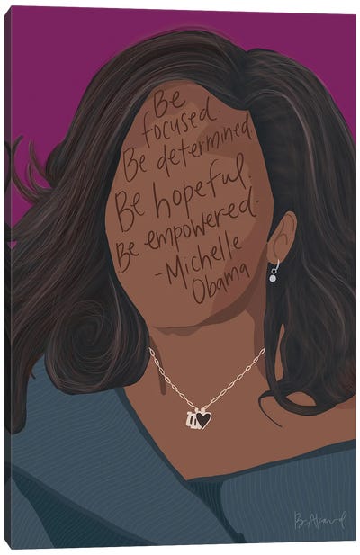 Michelle Obama Canvas Art Print - Ceiling Shatterers