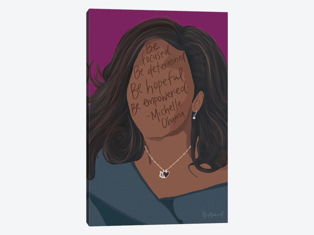 Michelle Obama by Bec Akard 1-piece Canvas Print